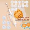 18PCS/set Cookie Press Kit Gun Machine Making Cake Decoration 13 Press Molds Pastry Piping Nozzles Cookie Syringe Extruder Tool