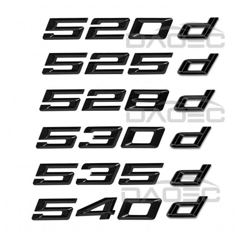 TRE22 Car 3D ABS Trunk Letters Logo Badge Emblem Decal Sticker For BMW 5 Series 520d 525d 528d 530d 535d 540d E39 E60 E61 F10 F11 G30