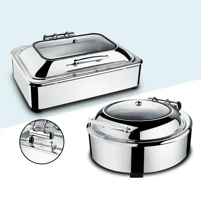 Электрическая изоляционная печь для гостиничного завтрака Плита для шведского стола с квадратной столешницей Гидравлическая плита для шведского стола из нержавеющей стали