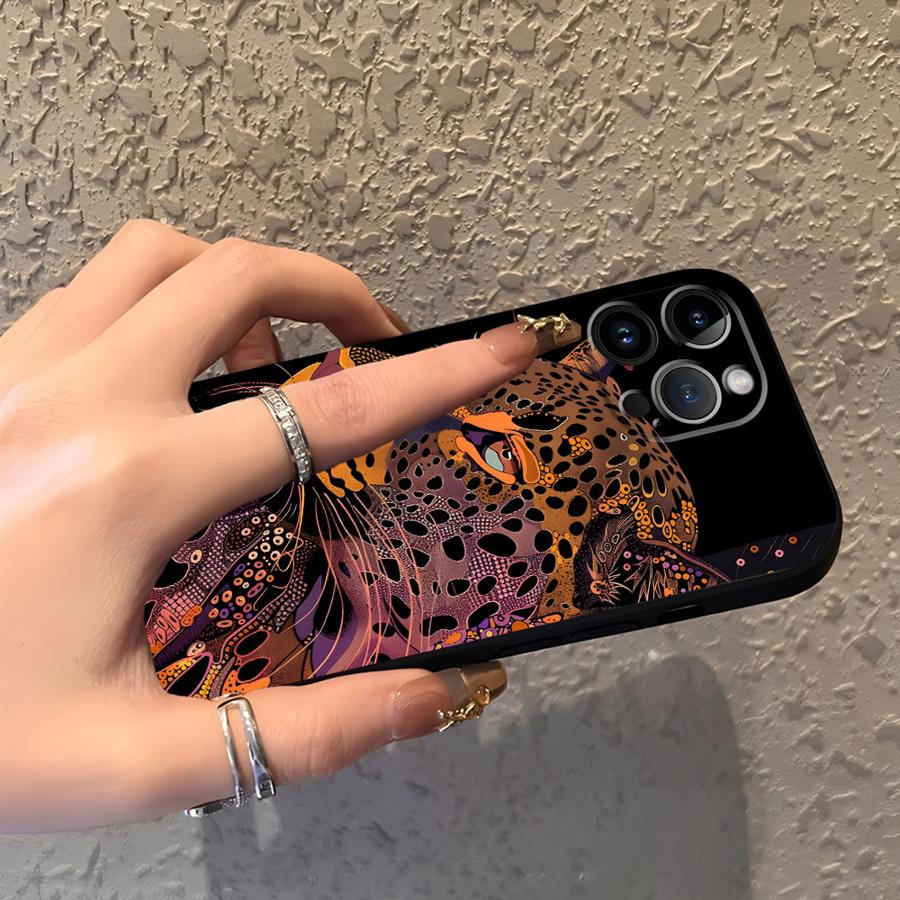 Крутой Чехол для Телефона с Тигром и Леопардом для Apple iPhone 14 17 Pro Max 13 16 11 XR XS MAX 12 15 Pro 7 8 Air