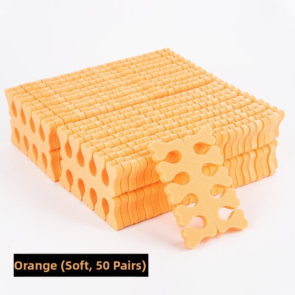 100pcs Soft Toe Separators Heart Shape Foot Braces Portable Nail Art Tools Manicure Pedicure
