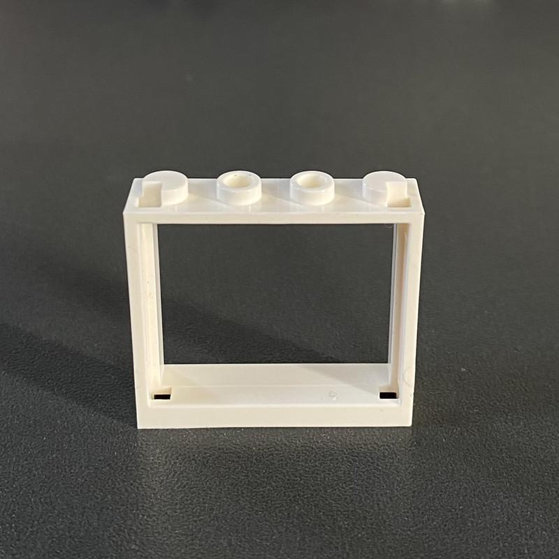 Совместимый строительный блок, аксессуары для строительных блоков из мелких частиц 60594 + 60603, запасные части, 1X4X3, стеклянная оконная рама