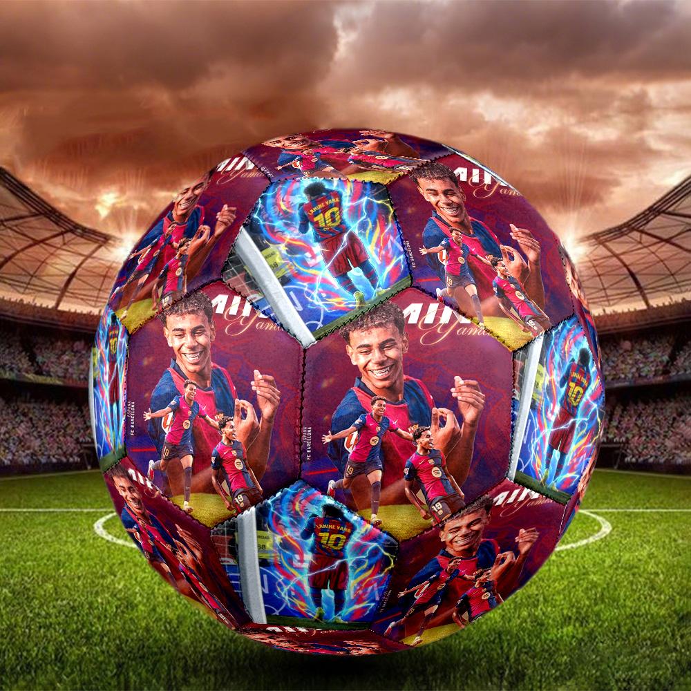 Yamal 19 Yaml Soccer Legend Poster Soccer Ball Size 5 Football Machine-Stitched Indoor/Outdoor Universal Football perfect gift for sports enthusiasts