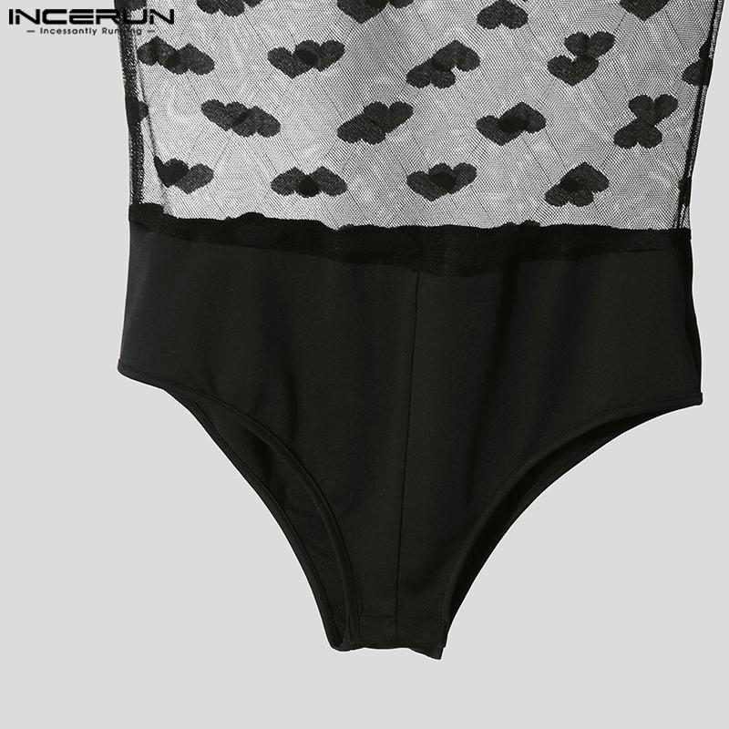 INCERUN Мужские комбинезоны без рукавов с сетчатыми вставками