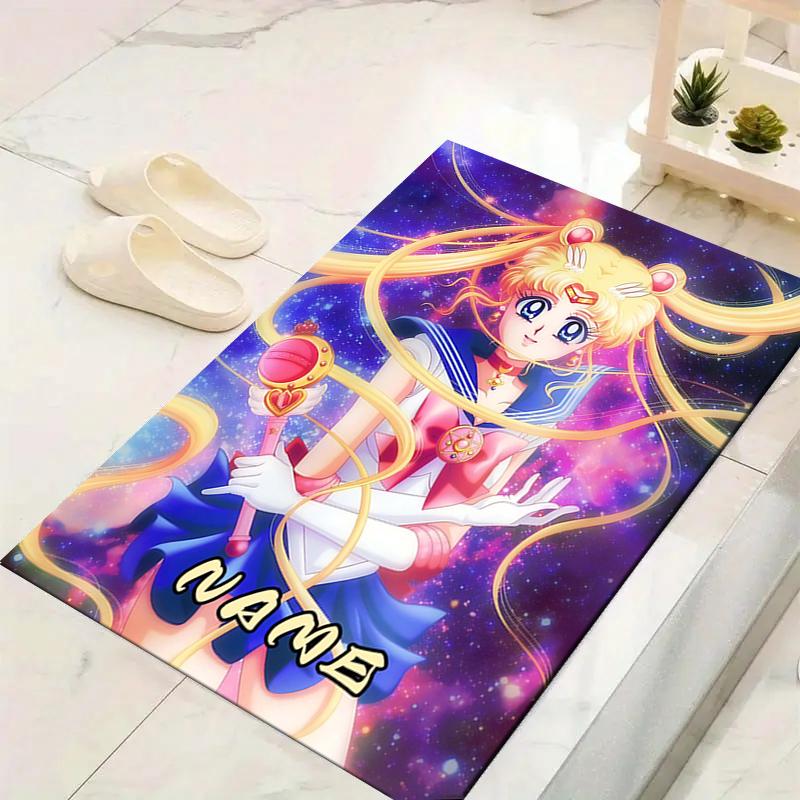 Custom 1Pc Super Sailor Moon Adventure Rug Office Carpet Indoor Outdoor Entrance Doormat Nonslip Soft And Comfortable Living Room D2915251