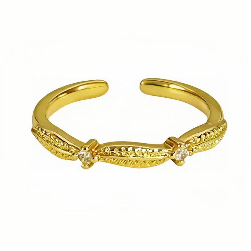 Средневековое французское ретро кольцо с открытой шинкой и полным бриллиантом, модное, с высоким чувством стиля и темпераментом, нишевый дизайн, изысканные бриллиантовые аксессуары для женщин