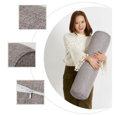 Съемная сплошная цветная круглая шейная подушка, рулонная подушка для головы, ног, спины, легкая дорожная подушка