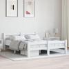VidaXL Bed Frames White Solid Pine Wood 140x200 Cm