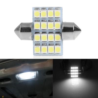 1 шт. 31 мм 3528 16SMD автомобильный светодиодный купольный гирлянда с двойным наконечником для крыши номерного знака