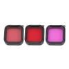 3Pcs Red Pink Purple Underwater Diving Filters Set for Gopro Hero 5   6