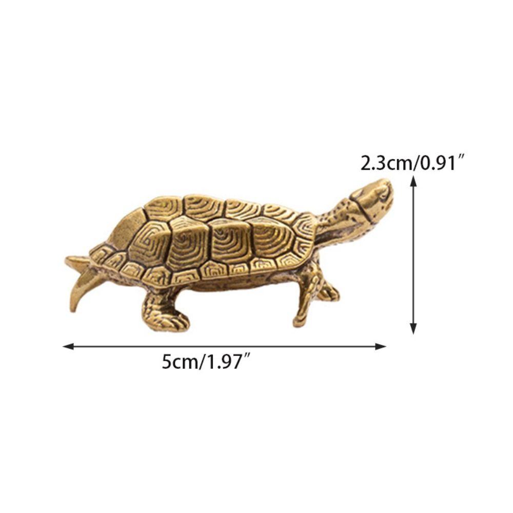 Craft Gift Personal Collection Desktop Ornaments Turtle Figurines Brass Tortoise Tortoise Statue