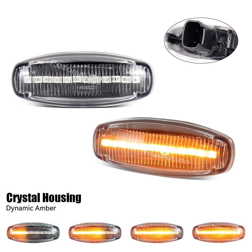 Waterproof LED Blinker Sequential Turn signal Lights for Toyota Yaris Vios 2014-19 Signal Indicator Dynamic Side Marker Lamps