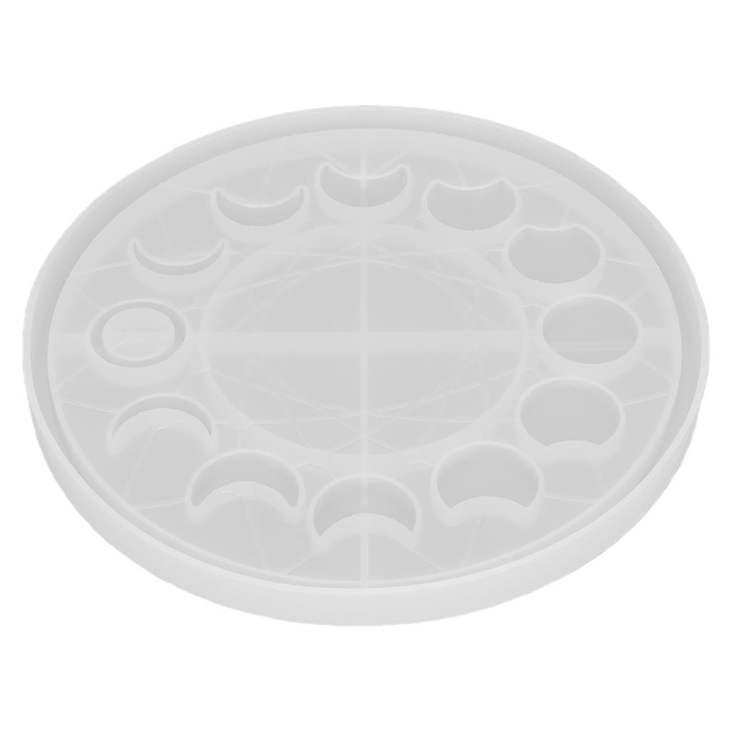 Форма для подноса с фазами луны Лунное затмение Серп Эпоксидная смола Формы для литья для DIY ремесел Изготовления ювелирных изделий Украшения для дома