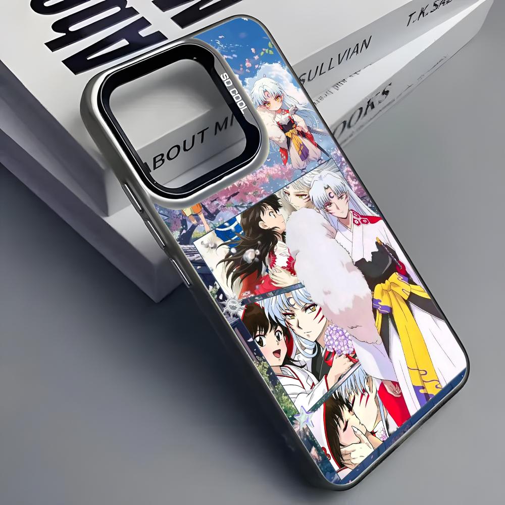 I-Inuyasha S-Sesshomaru Phone Case For iPhone 16 15 14 13 12 11 Pro Max Grey Black Matte Laser Metallic Aurora Funda