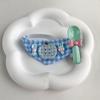 Self Deprecating Bear 10cm Doll Apple Bib Accessories Soft Cotton Plush Gift for Kids Display Shelf