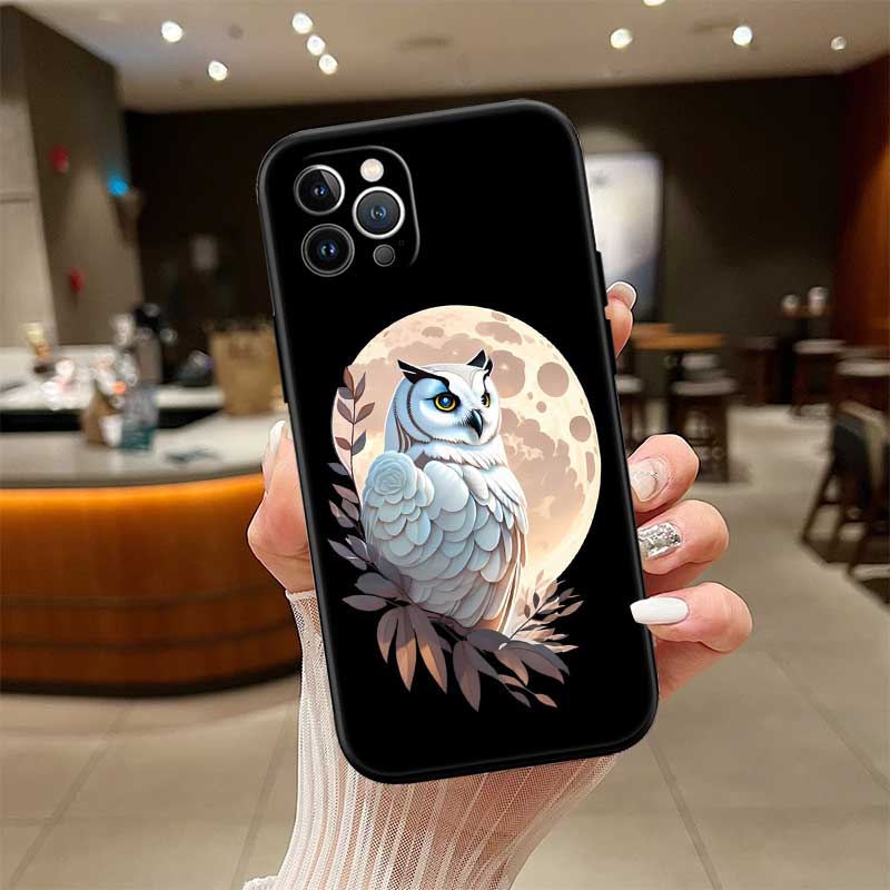 RE16 Cartoon Art Owl Shell Phone Case for Samsung Galaxy Note 10 20 S23 S24 S25 Ultra FE Plus Edge Lite A02S A35 A07 A17