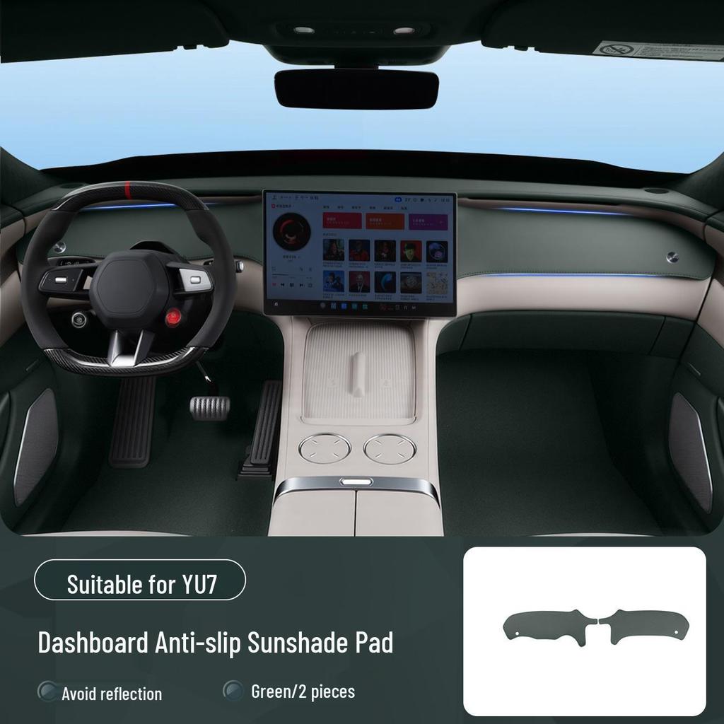 Xiaomi YU7 Dashboard Sunshade: Anti-Glare, Light-Blocking Mat for Center Console Protection.