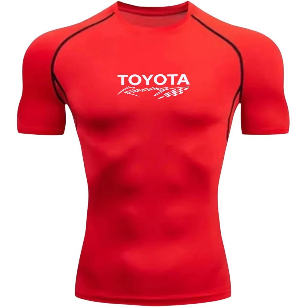 Toyota GR Gazoo Racing Team Summer Tight Fitness T-Shirt Men's Women's Fashion Sports Cycling Top for Active Wear