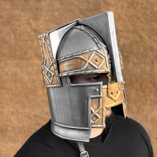 Шлем гнома из стали Мория Идеальный рождественский подарок для косплея, ролевых игр, коллекционеров Потрясающая реквизитная реплика