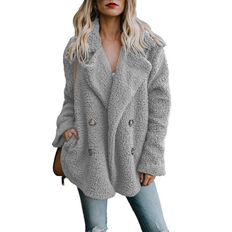 Soft Fluffy Fleece Jackets Women Faux Fur Warm Autumn Winter Teddy Casual Coat Overcoat Plus Szie