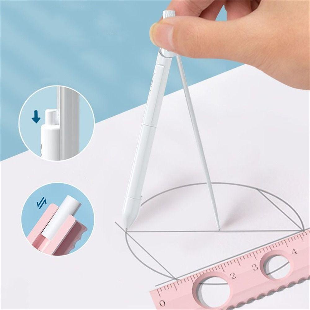 High Precision Compass Pencil Ruler Eraser Geometry Compass Math Compasses  Drafting Supplies