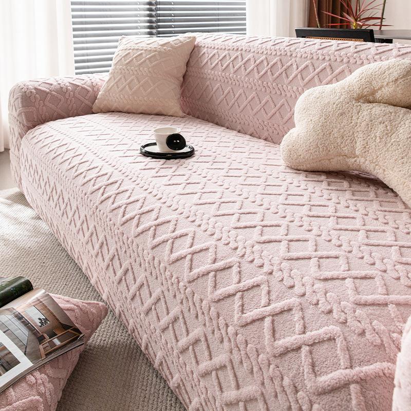 Осенне-зимний утолщенный удобный бархатный всеохватывающий чехол для дивана, натяжной чехол для дивана, простой современный, эластичный, универсальный, новый стиль