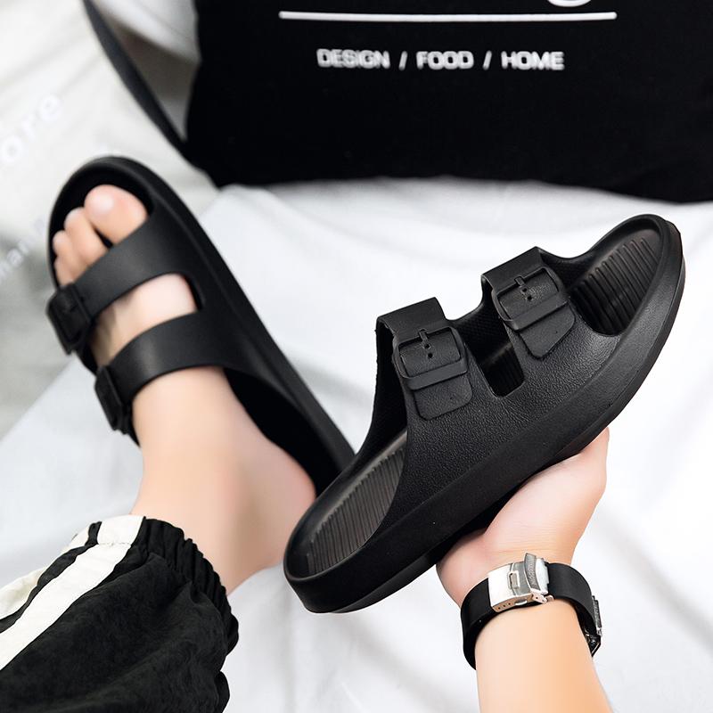 Женские тапочки Cloud на толстой платформе с двойной пряжкой и мягкой подошвой, сандалии-подушки, женские летние пляжные нескользящие шлепанцы