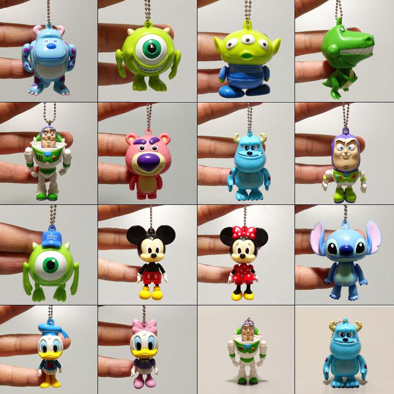 Cartoon Anime Figure Keychain Toy Story Lotso Alien Kawaii Doll Keyring Car Backpack Pendant Jewelry Accessories Gifts