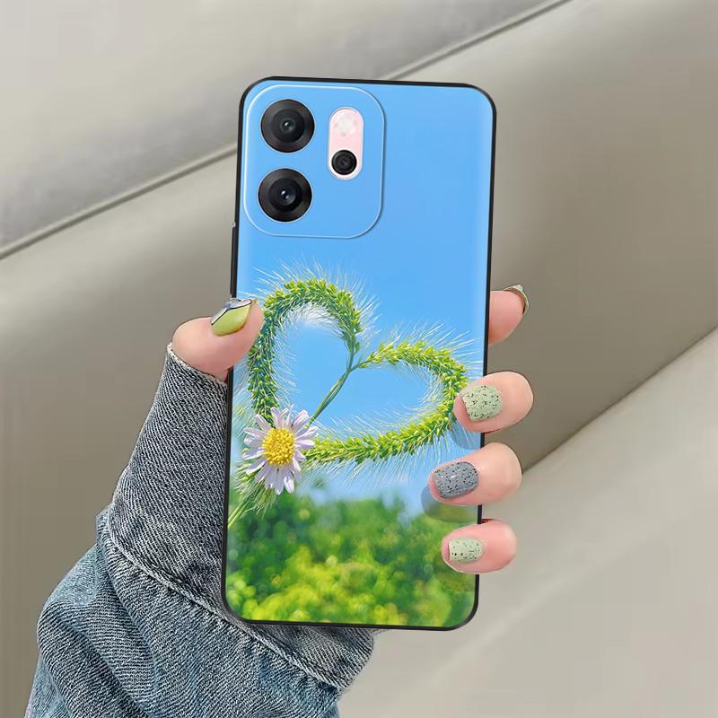 Для OPPO Reno14 F Чехол CPH2743 Мягкая Силиконовая Крышка Милый Кот Нарисованная Защита Fundas Для OPPO Reno 14F Reno14F Задняя Крышка Сумки