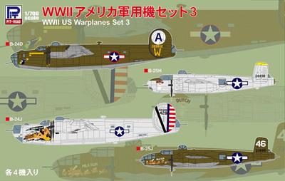 Pit Road 1/700 Серия Skywave Набор американской военной авиации времен Второй мировой войны 3 Пластиковая сборная модель S64