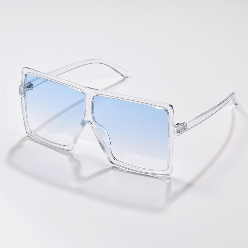 New retro large square sunglasses men's and women's trendy hip-hop simple sunglasses round face versatile Internet celebrity glasses S