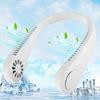 Портативный вентилятор на шею без лопастей, hands-free, 3 скорости, USB-зарядка, 5000 мАч, освежающий - Белый