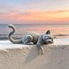 Фигурка ленивого спящего кота 3D-печать Мягкая Милая Настольное украшение Моделирование Настольное украшение для крепления на монитор