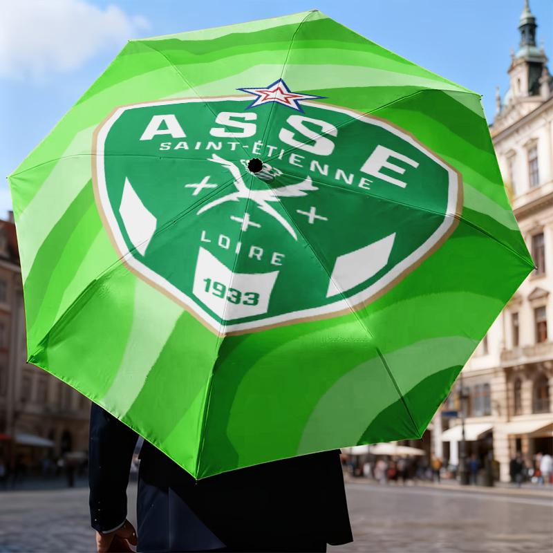 Складной зонт-трость Saint-etienne Crest, автоматический зонт 8 спиц для путешествий, кемпинга. Подарок на Хэллоуин, Рождество