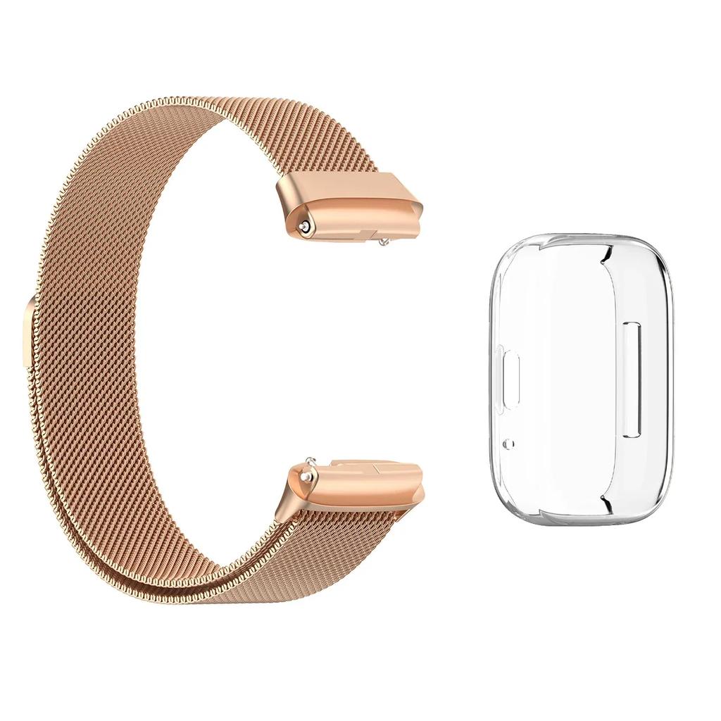 Ремешок для Xiaomi Redmi Watch 3 Active/3 Lite с мягким ТПУ-чехлом и защитой экрана, сменный металлический миланский магнитный ремешок
