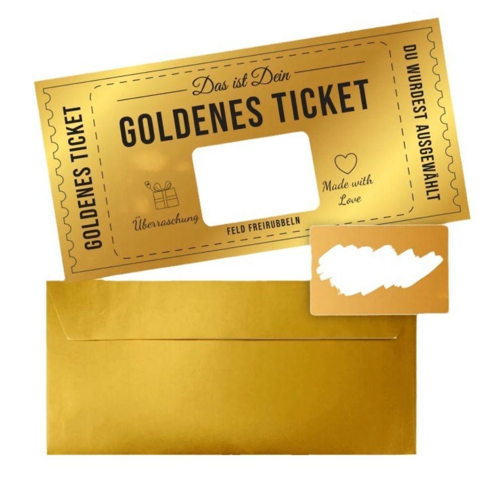 Surprise Golden Ticket Scratch Card Scratch Off Ticket Cinema Voucher for Kids Women Men