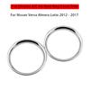 Наклейка для стайлинга автомобиля для Nissan Versa Almera Latio 2012 2013 2014 2015 2016 2017 Chrome A/C Air Vent Ring Cover Trim