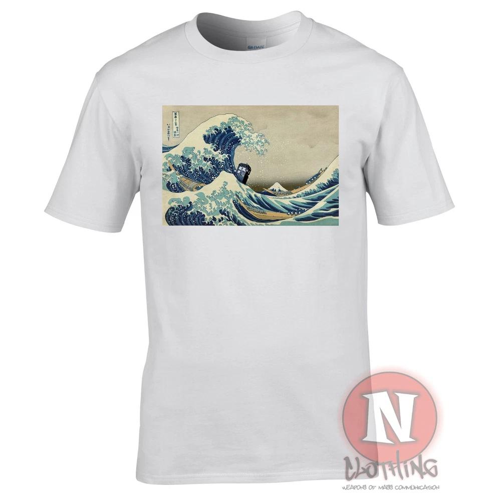 Tardis Great Wave TShirt Hokusai Aesthetic Japanese Dr Who Classic Art