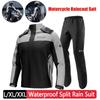 Водонепроницаемый мотоциклетный плащ-дождевик, мужской дышащий светоотражающий полосатый мотоциклетный плащ-дождевик для езды на велосипеде