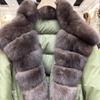 Осень и зима новая мода белая пуховик из утиного пуха женская короткая с большим воротником из меха лисы пирог чтобы преодолеть волну