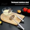 Easy Clean Food Crusher Stainless Steel Potato Masher, Wooden Handle Press for Baby Non Slip Grip Masher Puree, Manual Crusher, Kitchen Gadget Mashed