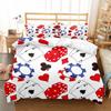 Комплект постельного белья с 3D-печатью в виде покерных карт, мягкий пододеяльник из микрофибры, наволочки 2/3 шт., двуспальная кровать размера «king-size», мужской подарок