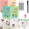 Eclet Magic Book for Kids, Sank Magic Practice Copybook, (4 Book+10 Refill+1 Pen+1 Grip) Number Tracing Book for Pre-Sch