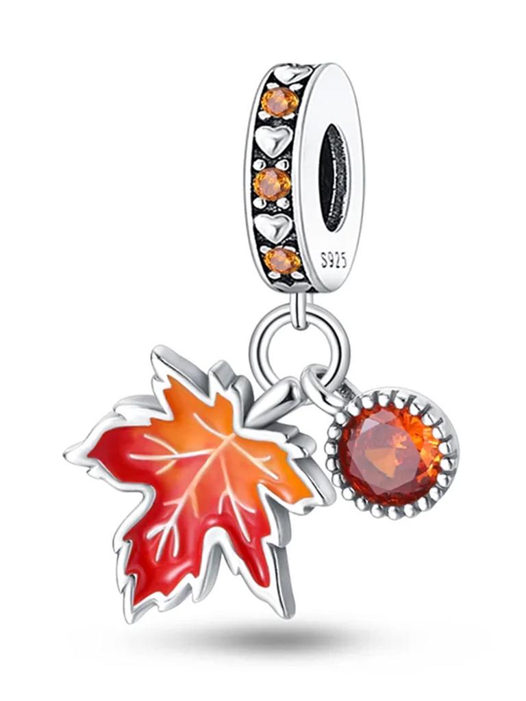 Fashion Spring Lucky Four Leaf Clover Series Copper Charms Beads Fit Original Bracelet Diy Jewelry