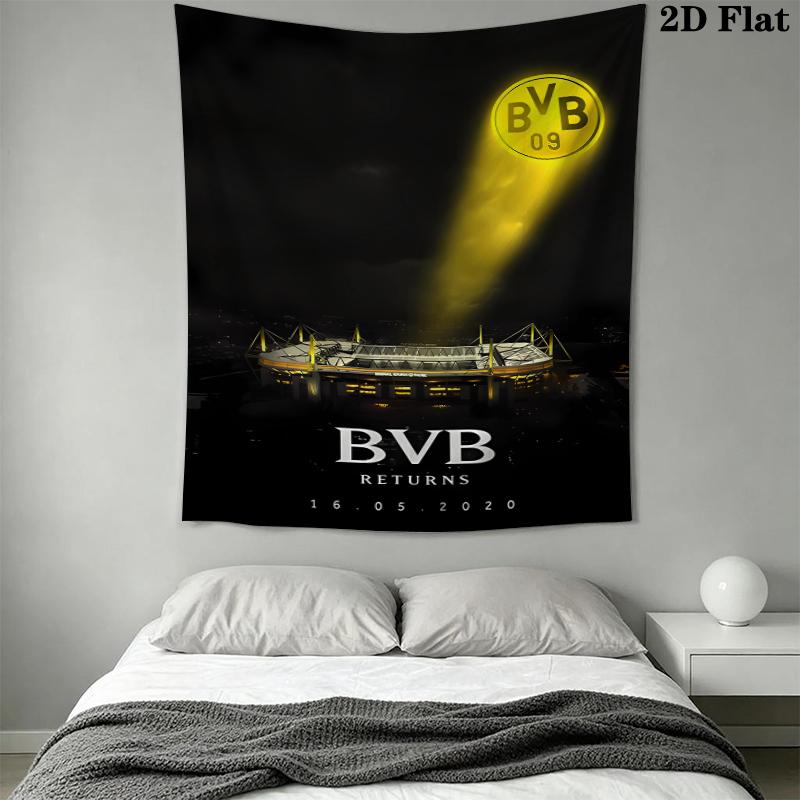 Dortmund Wall Tapestry Aesthetic Wall Hanging Printed Fabric Blanket Decorative Tapestries for Bedroom Living Room Home Decor