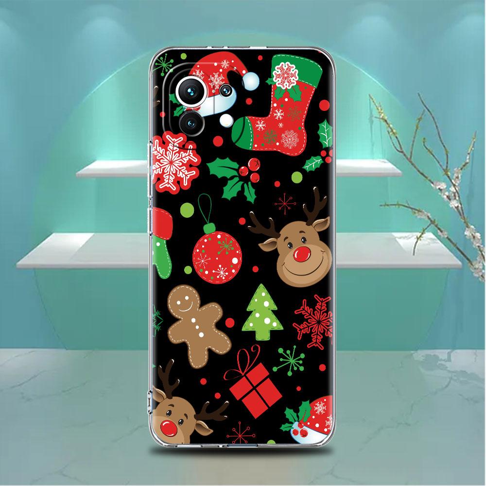 Милый прозрачный чехол со снеговиком для Xiaomi Mi Poco X3 NFC M3 Pro F3 F1 11 Lite 12 Note 10 11T 9T, прозрачный чехол для телефона