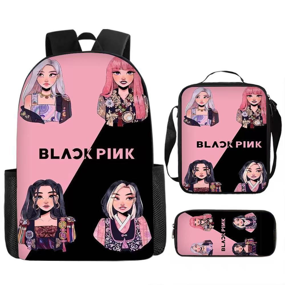 Kpop Hunter Witch Trio Set Trendy School Bag Multipurpose Pencil Case Crossbody Bag Three-in-One Student Backpack