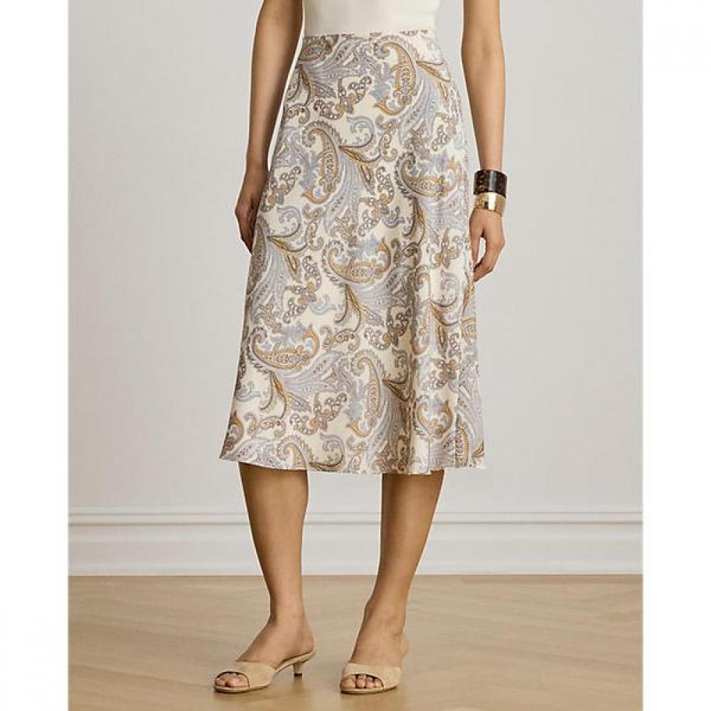 Lauren Ralph Lauren Paisley Crepe Midi Skirt Wmlrskts6h20323100