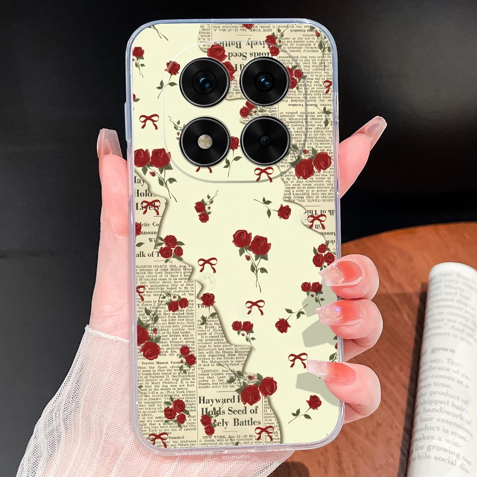 For Xiaomi Poco X7 Pro Phone Case Pretty Butterfly Patterns Soft Slim TPU Clear Silicone Bumper For Poco X 7 Lightweight Funda
