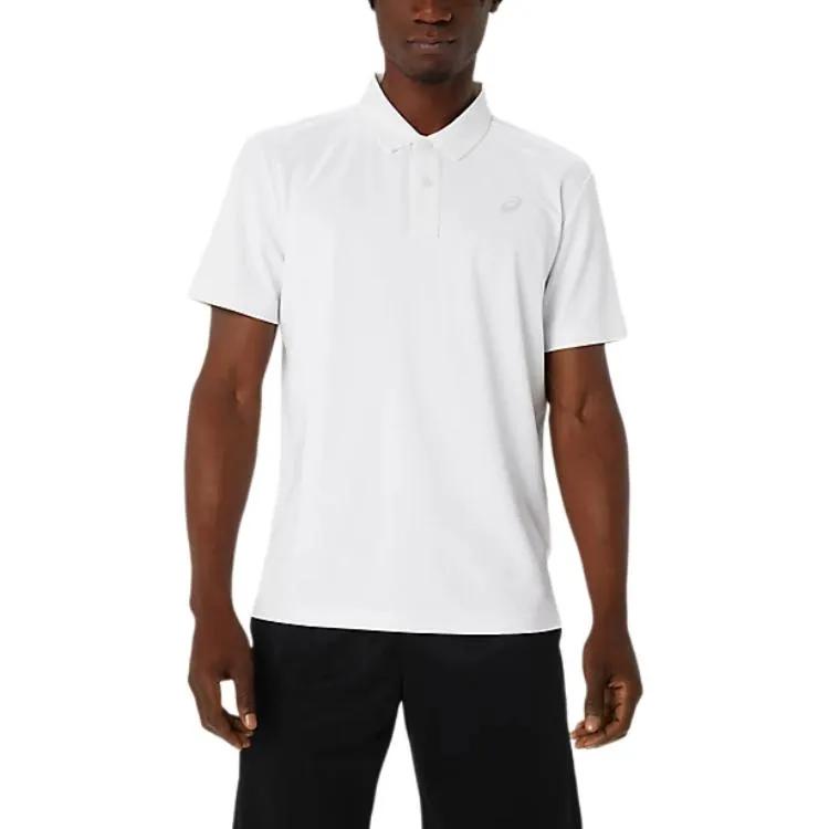 ASICS Polo Shirts Men's White Polo Collar Moderate Other (Unisex) Polo Shirts 2031E616 100